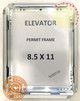 Elevator Permit FRAME (Lockable !!!, Silver, Heavy Duty, Aluminum)  Back