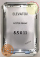 Elevator Poster Frame Elevator Advertisement FRAME (Lockable !!!, Silver, Heavy Duty, Aluminum)