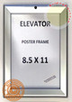 Elevator Poster Frame Elevator Advertisement FRAME (Lockable !!!, Silver, Heavy Duty, Aluminum)  Back