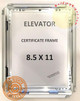 SIGNAGE Elevator Certificate FRAME (Lockable !!!, Silver, Heavy Duty, Aluminum)