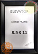 Elevator Notice FRAME (Black, Heavy Duty - Aluminum)