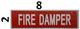 SIGN Pipe Marking- FIRE Damper  (Sticker )