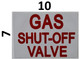 SIGN Gas Shut-Off Valve Sticker
