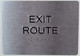 Exit Route Sign -Tactile Signs  ADA The Sensation line Ada sign