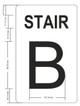 SIGN STAIR B  GLOW IN THE DARK