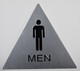 braille men Restroom Sign