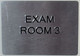 EXAM Room 3 Sign with Tactile Text and Braille Sign -Tactile Signs The Sensation line Ada sign