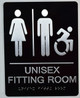 ACCESSIBLE Fitting Room Sign with Tactile Text and   Braille sign -Tactile Signs - The Sensation line  Braille sign