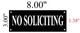SIGN NO SOLICITING T   ( Aluminium,RUST FREE )