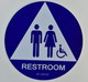 Unisex ACCESSIBLE Restroom CA 128-ADA  The Sensation line -Tactile Signs Ada sign