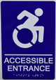 ACCESSIBLE Entrance Sign -Tactile Signs ADA-Compliant Sign.  -Tactile Signs  The Sensation line  Braille sign