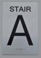 STAIR A ADA Sign -Tactile Signs The sensation line Ada sign