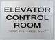 ELEVATOR CONTROL ROOM ADA-Sign -Tactile Signs The sensation line  Ada sign