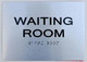Waiting Room ADA-Sign -Tactile Signs The Sensation line Ada sign