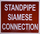 SIGN Standpipe Siamese Connection