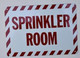 Sprinkler Room Sign