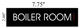 SIGN Boiler Room  (Black Aluminum,Two Sided Tape)