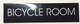 BICYCLE ROOM SIGN (BLACK ALUMINUM)