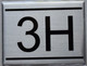 Apartment number sign