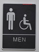 Ada Sign ACCESSIBLE Sign- BLACK- BRAILLE - The Leather Sheffield ADA line Black