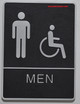 ACCESSIBLE Sign- BLACK- BRAILLE - The Leather Sheffield ADA line Braille sign