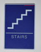 STAIRS Sign-  Blue- BRAILLE - The deep  Blue ADA line Braille sign