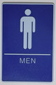 Ada Sign NO SMOKING Sign- BLUE- BRAILLE - The deep Blue ADA line