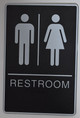 Ada Sign WOMEN ACCESSIBLE Restroom Sign- BLACK- BRAILLE - The Standard ADA line Black