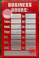 BUSINESS HOURS SIGN