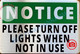 NOTICE PLEASE TURN OFF LIGHTS WHEN NOT IN USE SIGN