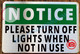 NOTICE PLEASE TURN OFF LIGHTS WHEN NOT IN USE SIGN