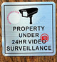 PROPERTY UNDER 24HR VIDEO SURVEILLANCE SIGN