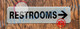 RESTROOMS RIGHT SIGN