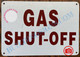 GAS SHUT-OFF SIGN