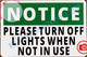 NOTICE PLEASE TURN OFF LIGHTS WHEN NOT IN USE SIGN