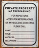 PRIVATE PROPERTY NO TRESPASSING SIGN