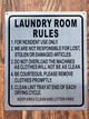 LAUNDRY ROOM RULES silver