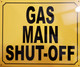 Gas Main Shut Off Sign