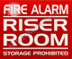FIR Alarm Riser Room Signage Signage