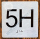 Apartment Number 5H Sign with Braille and Raised Number