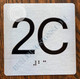 Apartment Number 2C Sign with Braille and Raised Number