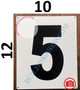 Large Number 5  -Metal  - Parking LOT Number