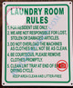 LAUNDRY ROOM RULES SIGN