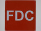 FDC Sign - FIRE Department Connection Sign (Red,10x10,Aluminium Rust Free)