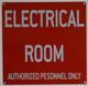 Electrical Room Sign (red 10x10 Aluminum Rust Free)