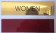 Toilet WOMEN Signage (GOLD ALUMINIUM)