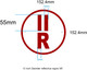 II-R Floor Truss Circular Sign (2 Holes,White,Reflective Sticker,6X6, Aluminium)
