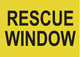 Sign Rescue Window Label Decal Sticker