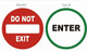 Enter / DO NOT Enter Sticker Window Sticker Decal  Singange
