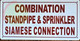 Combination Standpipe and Sprinkler Siamese Connection Signage